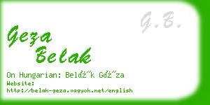 geza belak business card